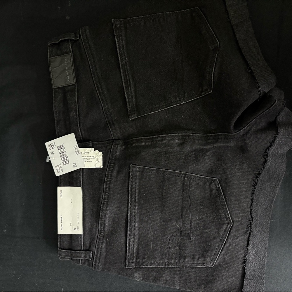 Black Denim Shorts